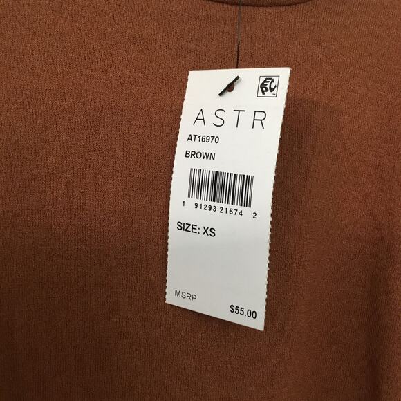 ASTR The Label  Mock Neck Brown Shrug Top Sz XS - Picture 5 of 10